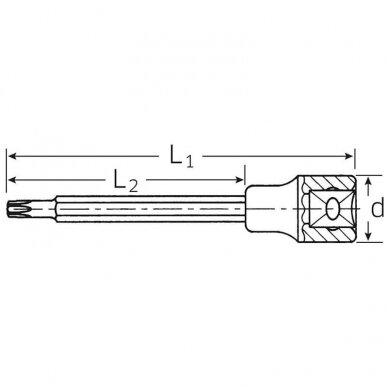 1/2" galvutė STAHLWILLE 1054TX T45 1