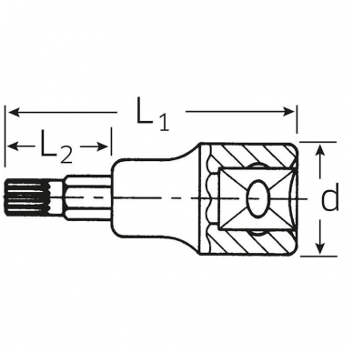 1/2" galvutė STAHLWILLE Nr. 54X M10 1