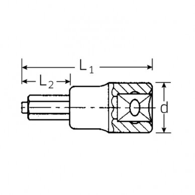 1/2" Galvutė su šešiakampiu antgaliu STAHLWILLE Nr.54IC 10 mm 1