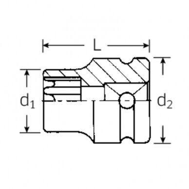 1/2" Galvutė TORX STAHLWILLE Impact Nr.2308TX, E12 1