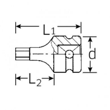 1/2" šešiakampė galvutė STAHLWILLE Nr.54IMP 5 mm 1