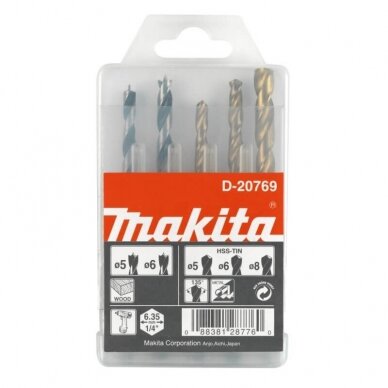 1/4" grąžtų rinkinys MAKITA D-20769