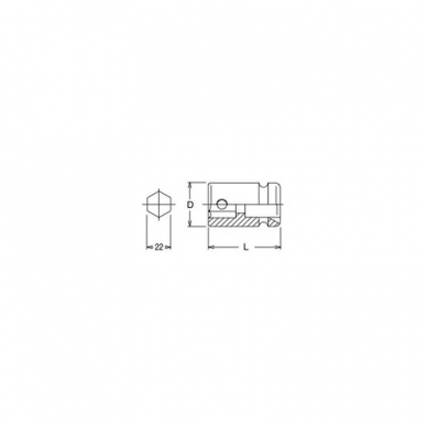 3/4" 22 mm antgalių laikiklis KOKEN 1