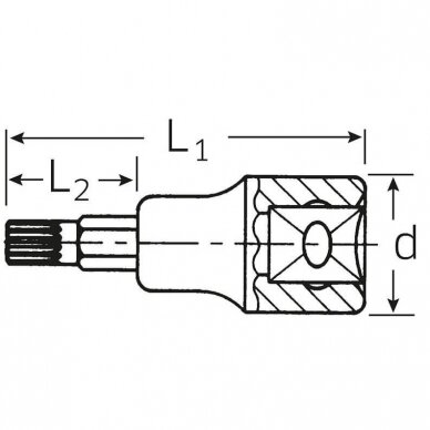 3/8" galvutė STAHLWILLE Nr. 49X M5 2