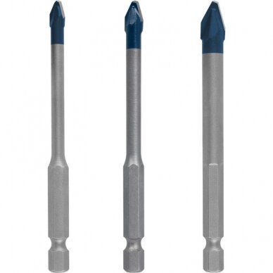 3 dalių grąžtų rinkinys BOSCH Expert Hex-9 HardCeramic