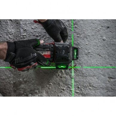 3-jų plokštumų lazerinis nivelyras MILWAUKEE M12 3PL-401C 8