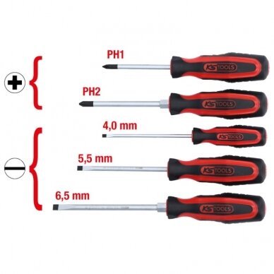 5 dalių atsuktuvų rinkinys KS TOOLS 159.0005 3