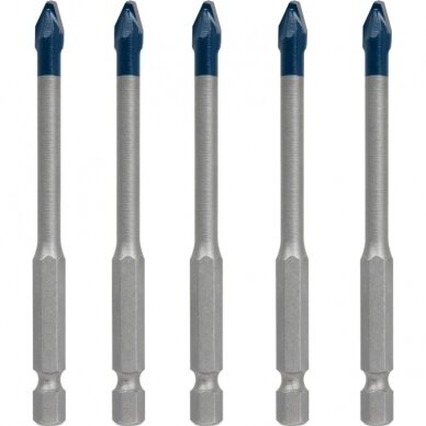 5 dalių grąžtų rinkinys stogo čerpėms BOSCH Expert Hex-9 HardCeramic