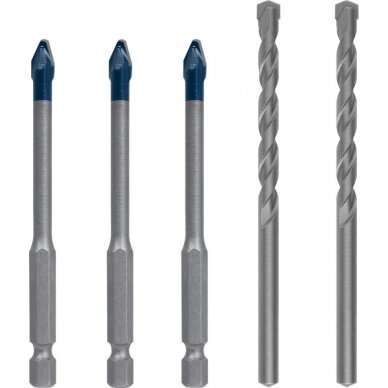 5 dalių įvairių grąžtų rinkinys BOSCH Expert Hex-9 HardCeramic