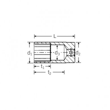 7/16" dvylikakampė galvutė STAHLWILLE Nr.460A 1