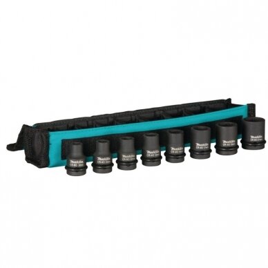 8 dalių smūginių sukimo galvų rinkinys MAKITA 1/2" E-02989 2