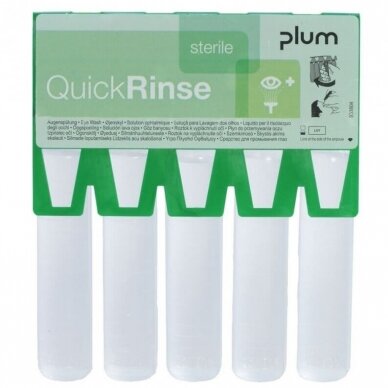 Akių plovimo ampulių papildymas PLUM QuickRinse, 5x20ml 1