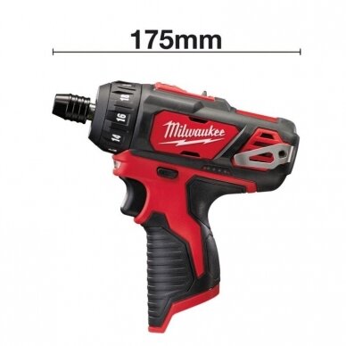 Akumuliatorinis gręžtuvas MILWAUKEE M12 BD-0 4