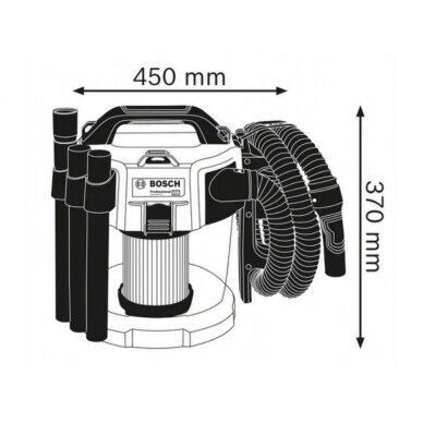 Akumuliatorinis siurblys BOSCH GAS 18V-10L, Premium 1