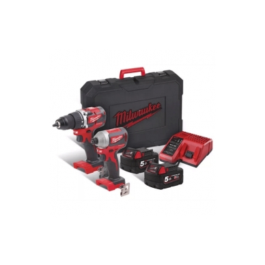 Akumuliatorinių suktuvų rinkinys MILWAUKEE M18 CBLPP2B-502C