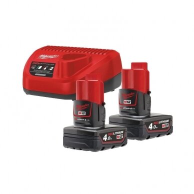 Akumuliatorių rinkinys MILWAUKEE M12 NRG-402