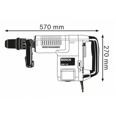 Atskėlimo plaktukas BOSCH GSH 11 E 3