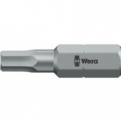 Atsuktuvo antgalis WERA 840/1 Z Hex-Plus BO 3/16" x 25 mm 1