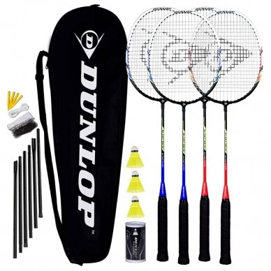 Badmintono rinkinys 4 asmenims Dunlop Blast