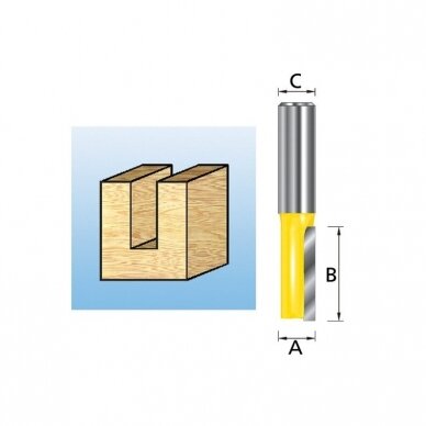 Cilindrinė medžio freza MAKITA S1 D5mm 3