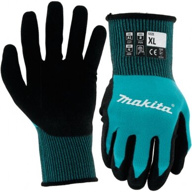 Darbinės pirštinės MAKITA FitKnit cut level 1 L / 9