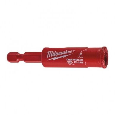 Deimantinė gręžimo karūna MILWAUKEE Diamond Plus™ 12mm