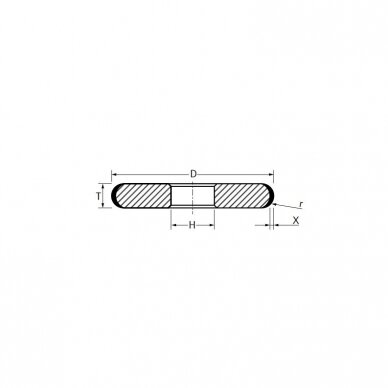 Deimantinis diskas PFERD SA D 1FF1/X 125-5-10 D126 GA NB 1