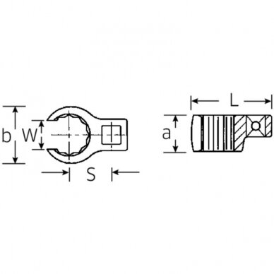 Dinamometrinio rakto antgalis STAHLWILLE 440A, 1 9/16" 1