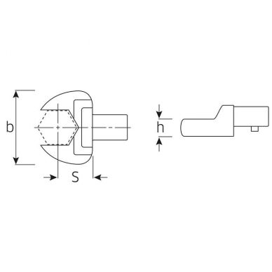 Dinamometrinio rakto antgalis STAHLWILLE 731/40 36 mm 1