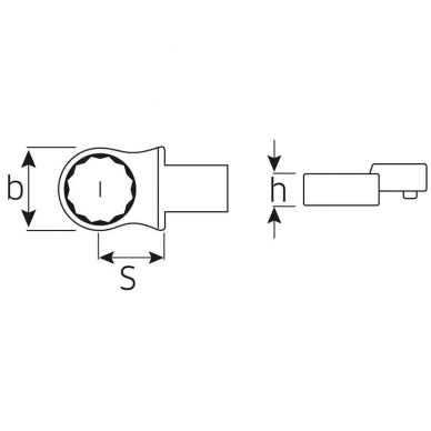 Dinamometrinio rakto antgalis STAHLWILLE 732/10 13 mm 1