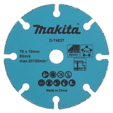 Diskas su kietmetaliu MAKITA 76x10x1,7mm