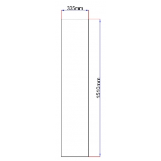 Dušo kabinos šoninis stiklas tiesus 335x1510 grey 7.5.