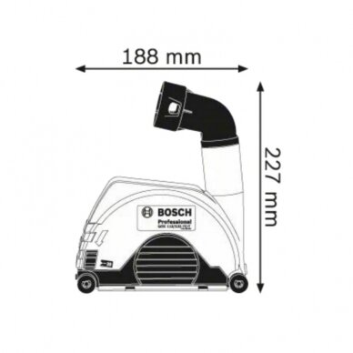 Dulkių nusiurbimo sistema kampiniams šlifuokliams BOSCH GDE 115/125 FC-T 1