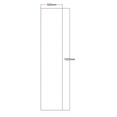 Dušo kabinos šoninis stiklas tiesus 325x1525 skaidrus 5 mm 3.66.