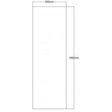 Dušo kabinos šoninis stiklas tiesus 550x1690 grey 3.114.