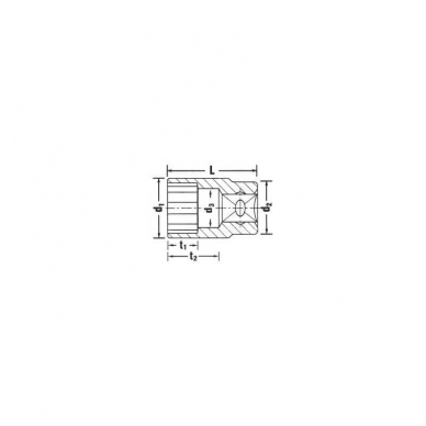 Dvylikakampė galvutė STAHLWILLE 45a 3/8" 1" 1