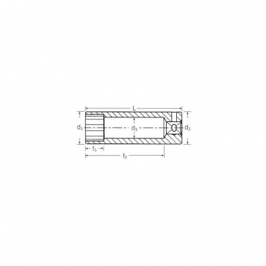 Dvylikakampė prailginta galvutė STAHLWILLE 40 ADL 1/4" 3/16" 1