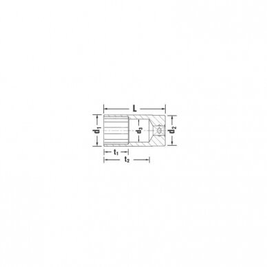 Dvylikakampė prailginta galvutė STAHLWILLE 51a 1/2" 1/2" 3
