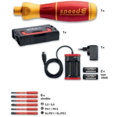 Elektrinis atsuktuvas WIHA speedE (rinkinys su priedais 10 vnt.) 1