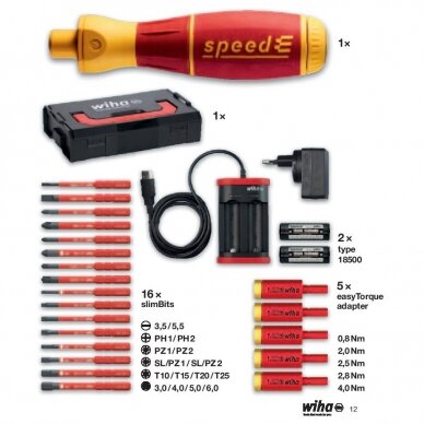 Elektrinis atsuktuvas WIHA speedE (rinkinys su priedais 25 vnt.) 1