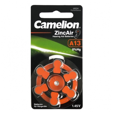 Element. „CAMELION" A13/DA13/ZL13, 6 vnt.