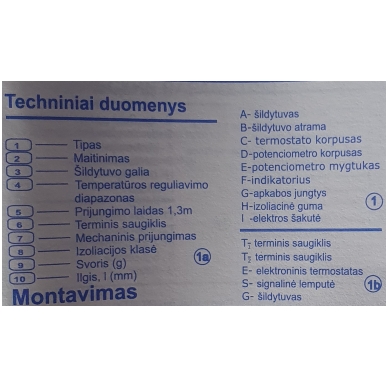 Elementas kaitinimo GT300 baltas (W) 1