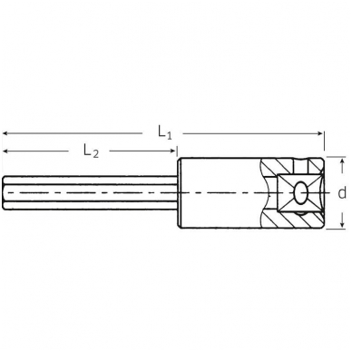 Galvutė su Inhex antgaliu STAHLWILLE Nr.44 1/4" 3 mm 1