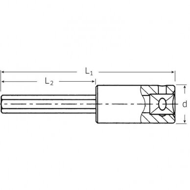 Galvutė su Inhex antgaliu STAHLWILLE Nr.44 1/4" 6 mm 1