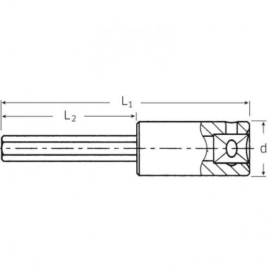 Galvutė su Inhex antgaliu STAHLWILLE Nr.44a 1/4" 3/16" 1