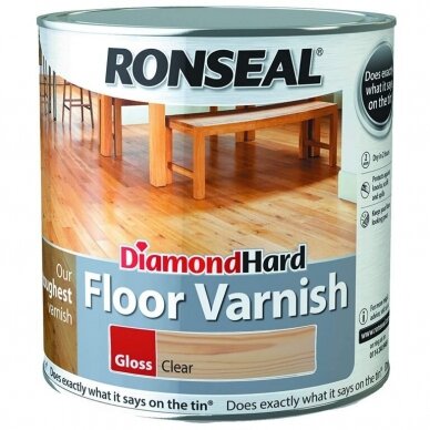 Grindų lakas Ronseal Diamond Hard, pusiau matinis 5 L