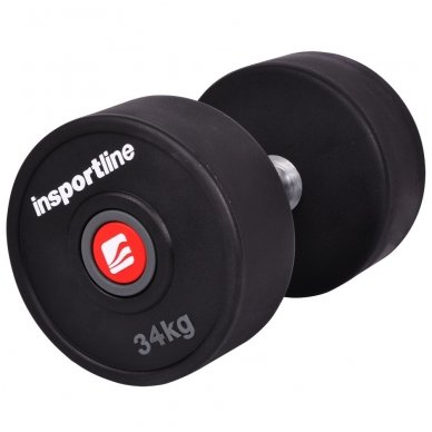 Gumuotas hantelis inSPORTline PRO 34kg 2