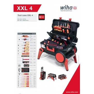 Įrankių rinkinys WIHA XXL 4 electric su lagaminu (80 vnt.) 4