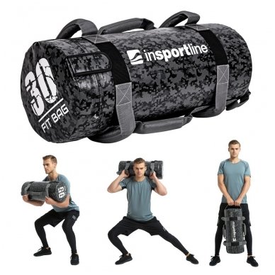 Jėgos maišas su rankenomis inSPORTline FitBag Camu 30kg