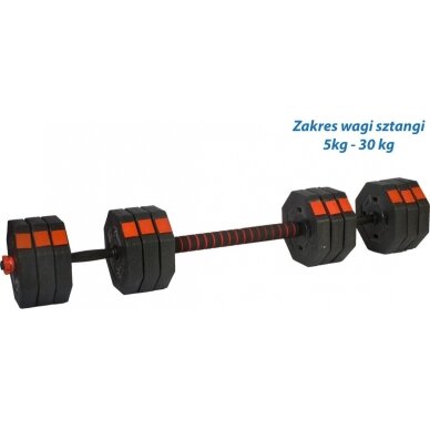 Keičiamo svorio hanteliai EB Fit, 2x15kg 15